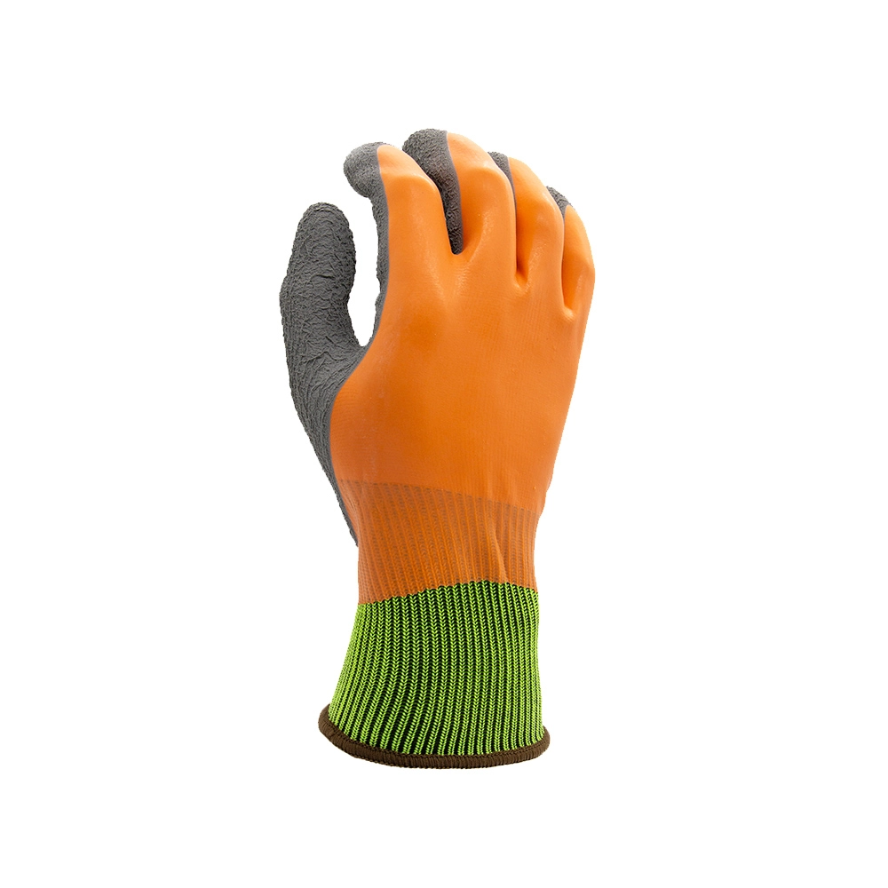 Latex wrinkle-foam waterproof glove for outdoor handling