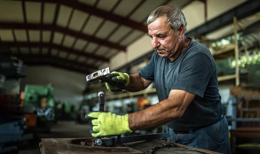 Shockproof work gloves for impact and vibration exposure